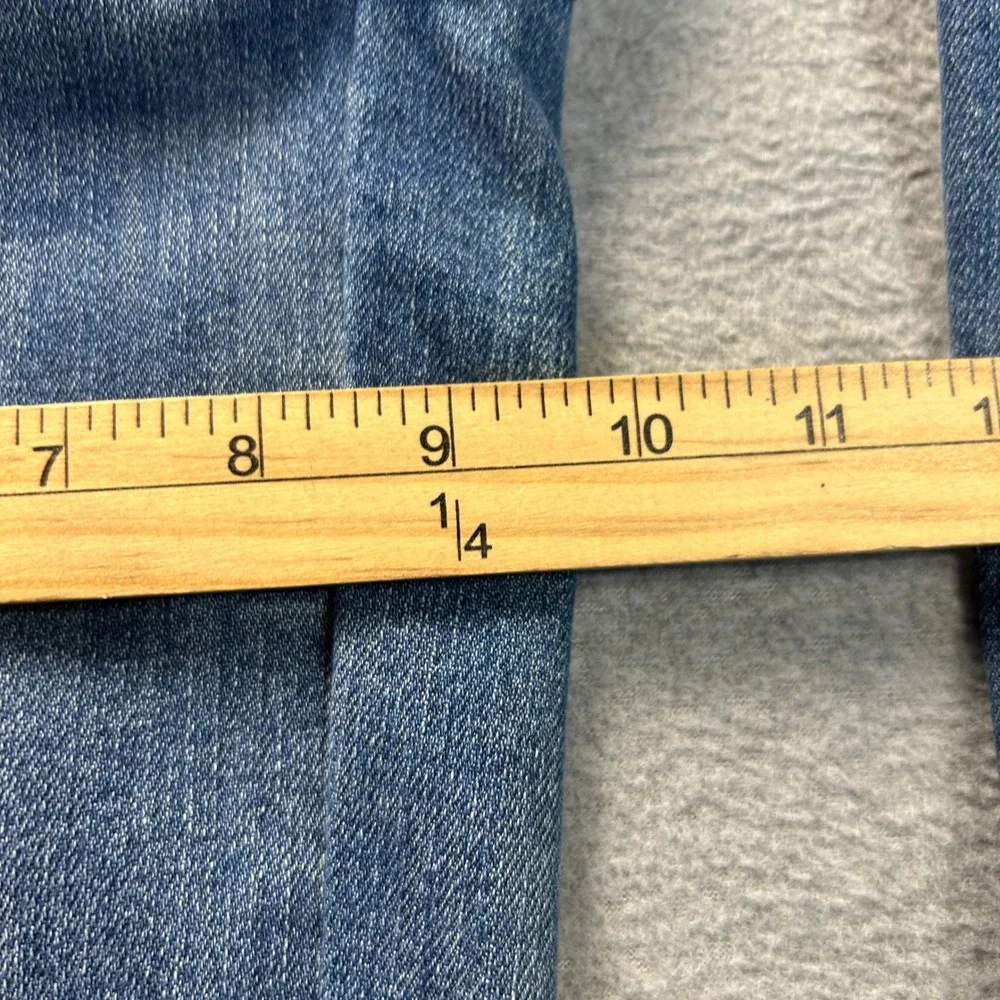 Judy BlueWide Leg Jeans Womens 0/24 HighRise Tummy Control Blue Denim Distressed